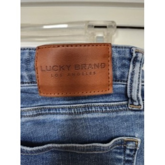 Lucky Brand Ava Mid Rise Skinny Ankle Jeans Blue Distressed Raw Hem 8/29 - Picture 4 of 8